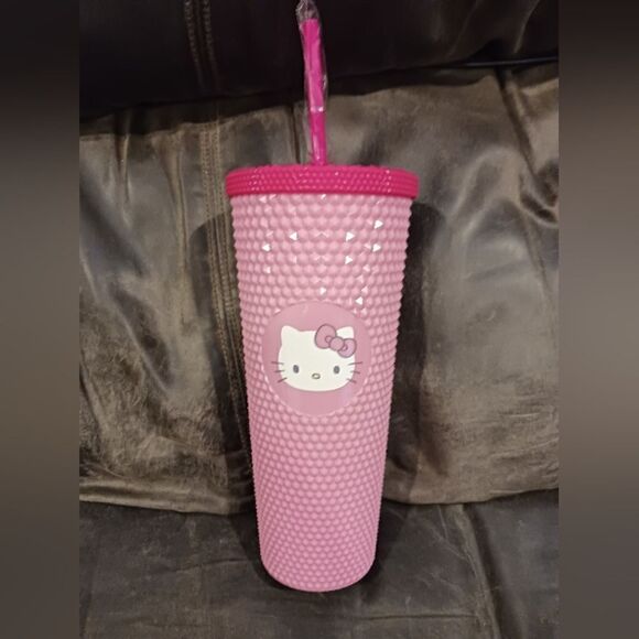 Tik Tok  Viral Hello Kitty Pink Studded Tumbler Cup - Picture 1 of 6